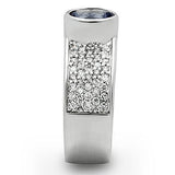 Rhodium Brass Ring with Synthetic Synthetic Glass in Light Sapphire