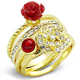 Gold Brass Ring with Synthetic Synthetic Stone in Siam