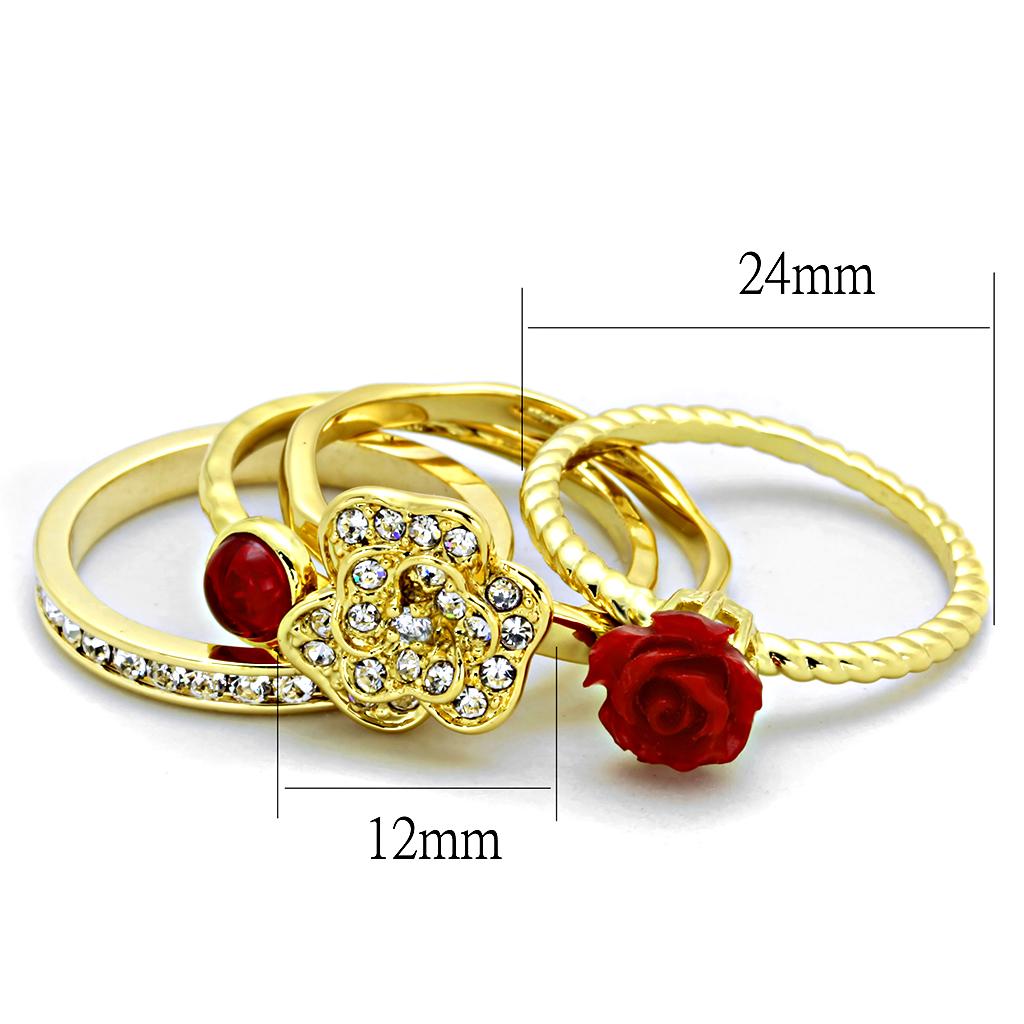Gold Brass Ring with Synthetic Synthetic Stone in Siam