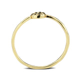 Flash Gold Brass Ring with AAA Grade CZ in Clear