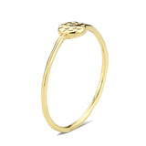 Flash Gold Brass Ring with AAA Grade CZ in Clear