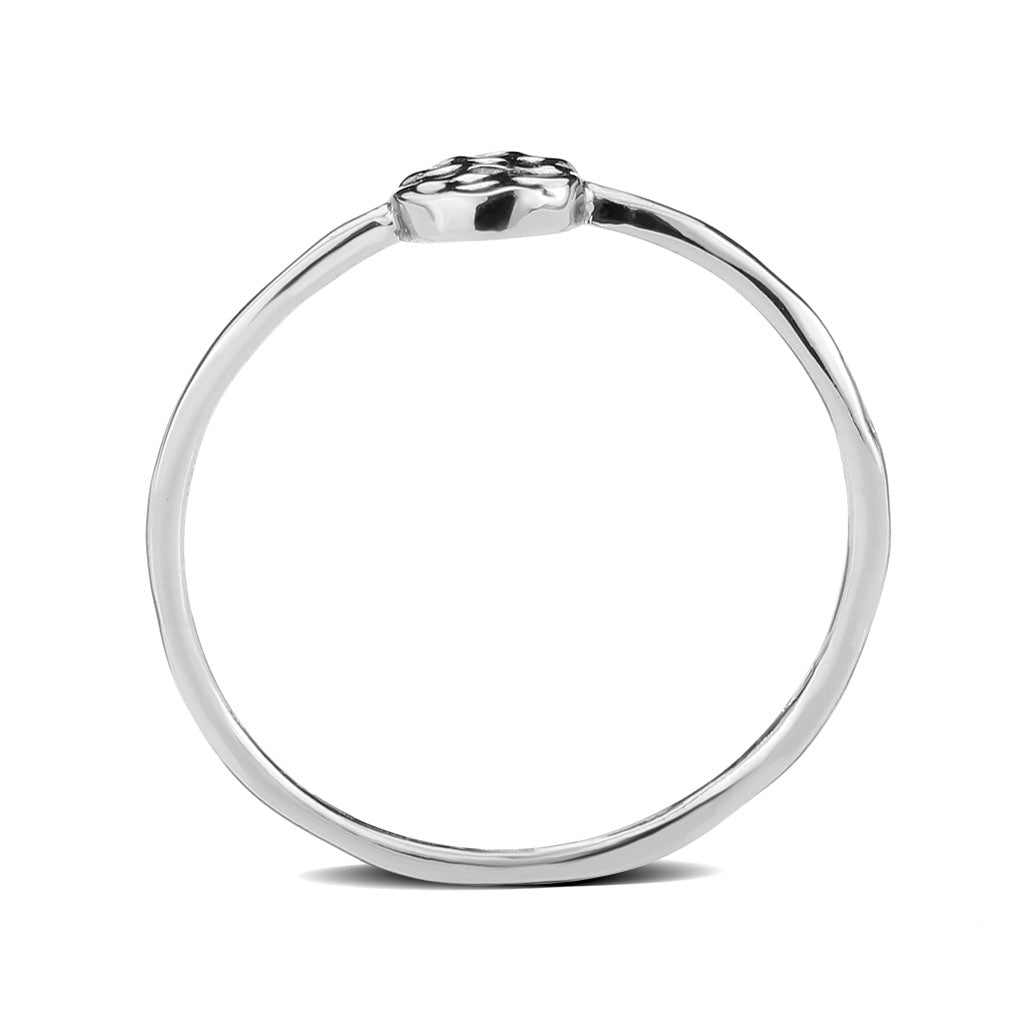 Rhodium Brass Ring with AAA Grade CZ in Clear