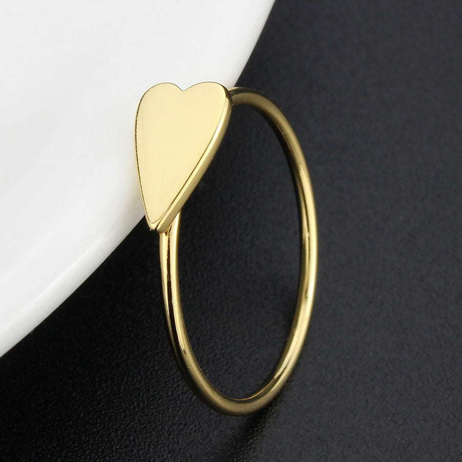 Flash Gold Brass Ring with No Stone in No Stone