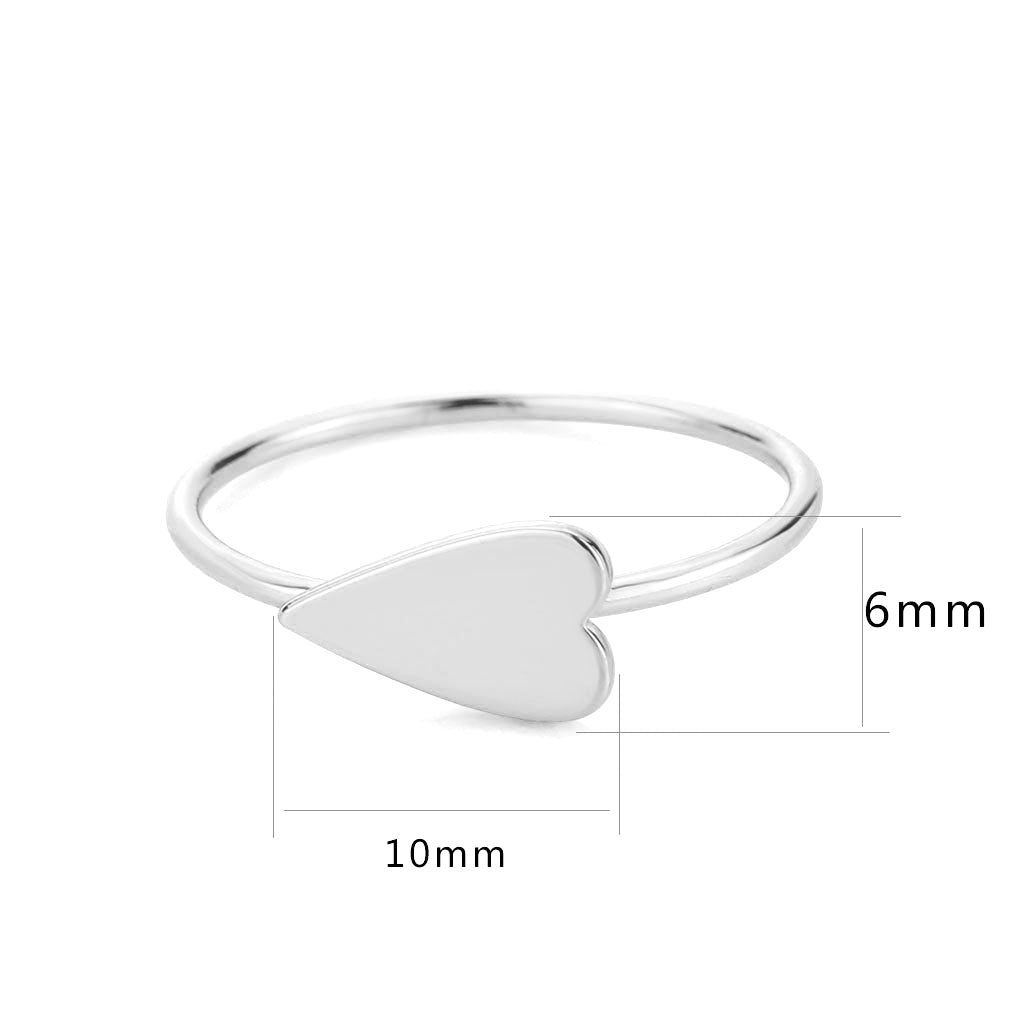Rhodium Brass Ring with No Stone in No Stone