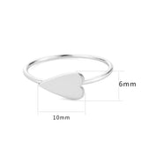 Rhodium Brass Ring with No Stone in No Stone