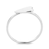 Rhodium Brass Ring with No Stone in No Stone