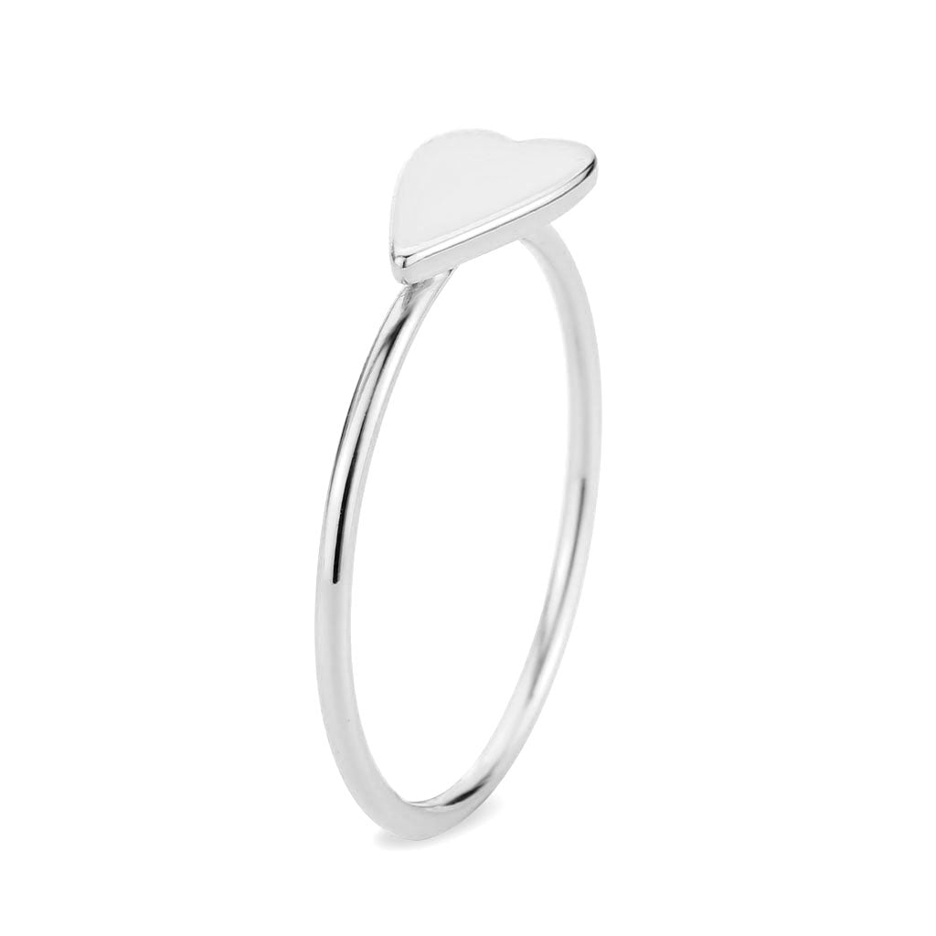 Rhodium Brass Ring with No Stone in No Stone