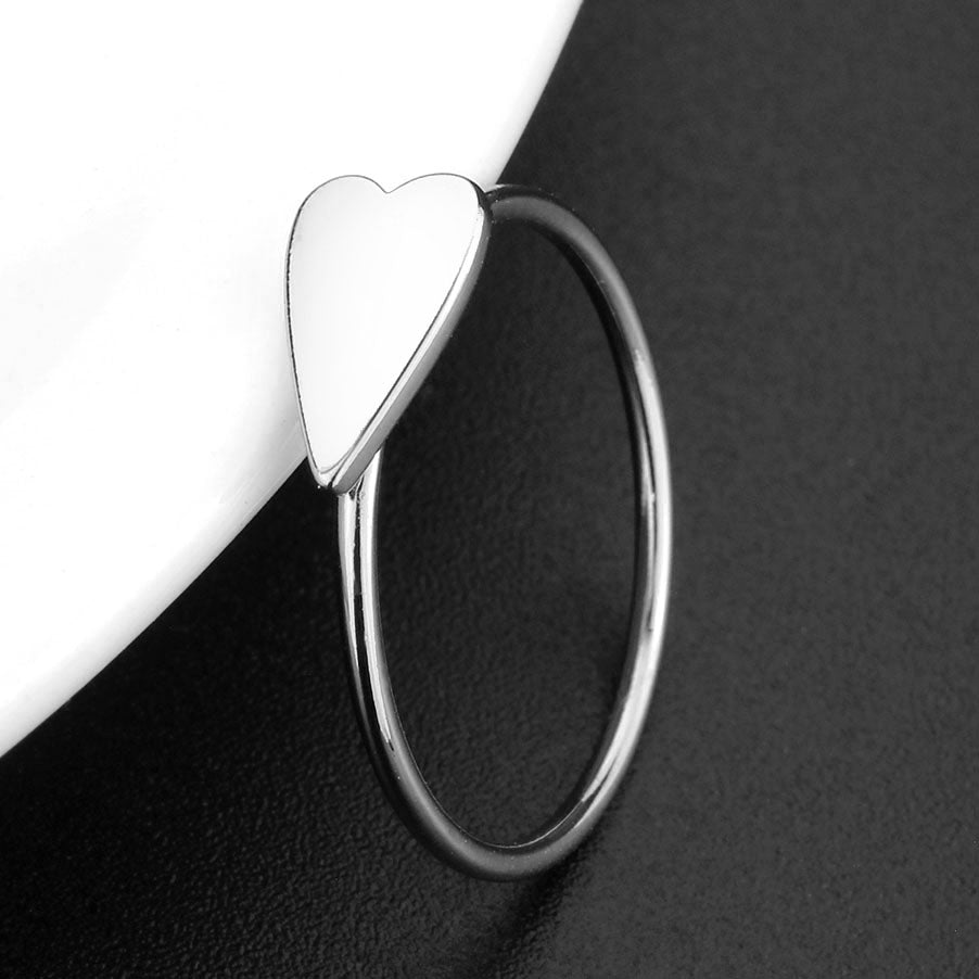 Rhodium Brass Ring with No Stone in No Stone