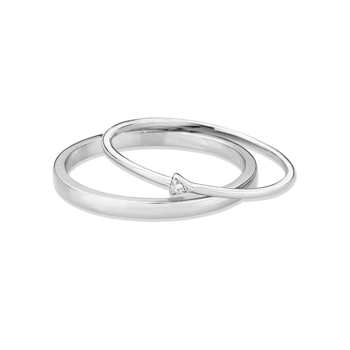 Rhodium Brass Ring with AAA Grade CZ in Clear