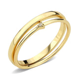 Flash Gold Brass Ring with AAA Grade CZ in Clear