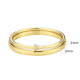 Flash Gold Brass Ring with AAA Grade CZ in Clear