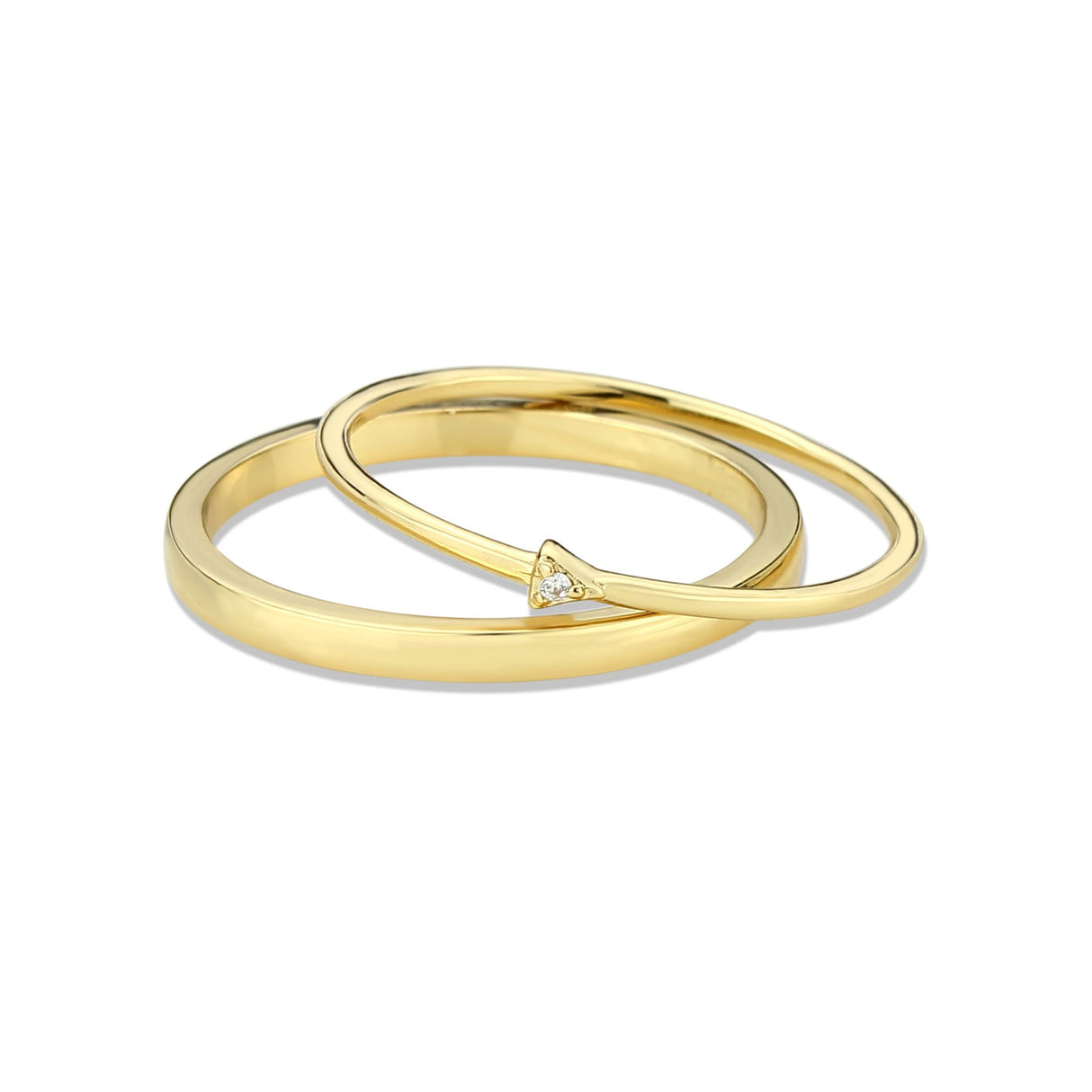 Flash Gold Brass Ring with AAA Grade CZ in Clear