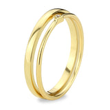 Flash Gold Brass Ring with AAA Grade CZ in Clear