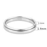 Rhodium Brass Ring with No Stone in No Stone