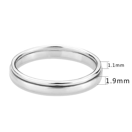 Rhodium Brass Ring with No Stone in No Stone