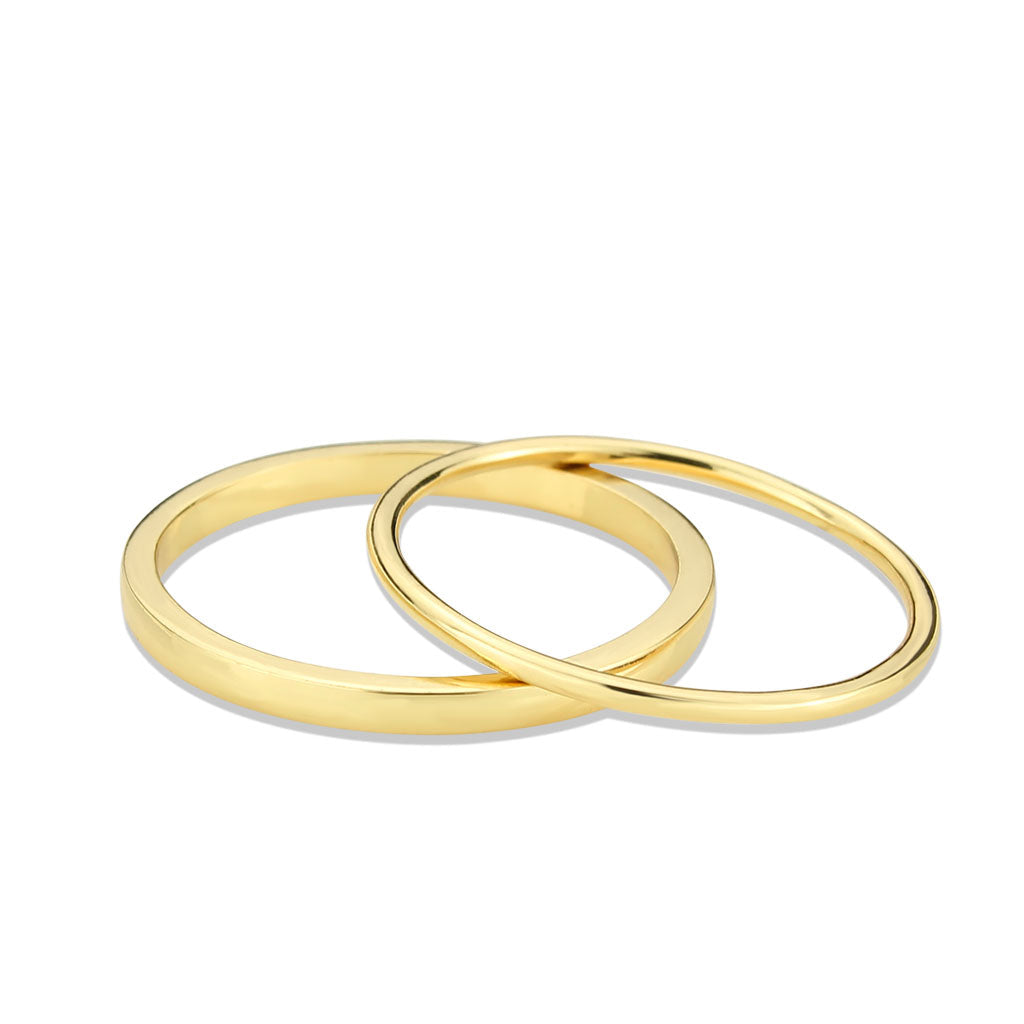 Flash Gold Brass Ring with No Stone in No Stone
