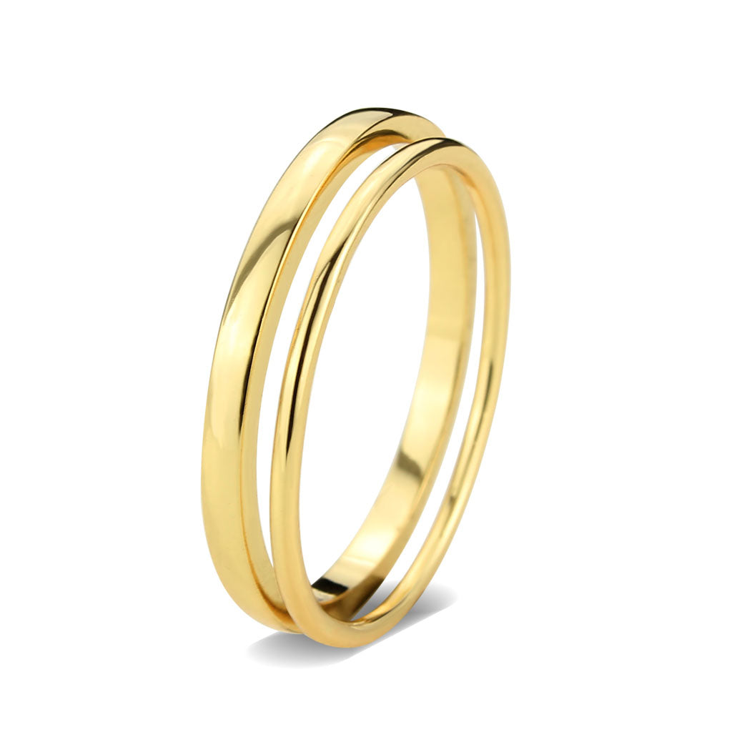 Flash Gold Brass Ring with No Stone in No Stone