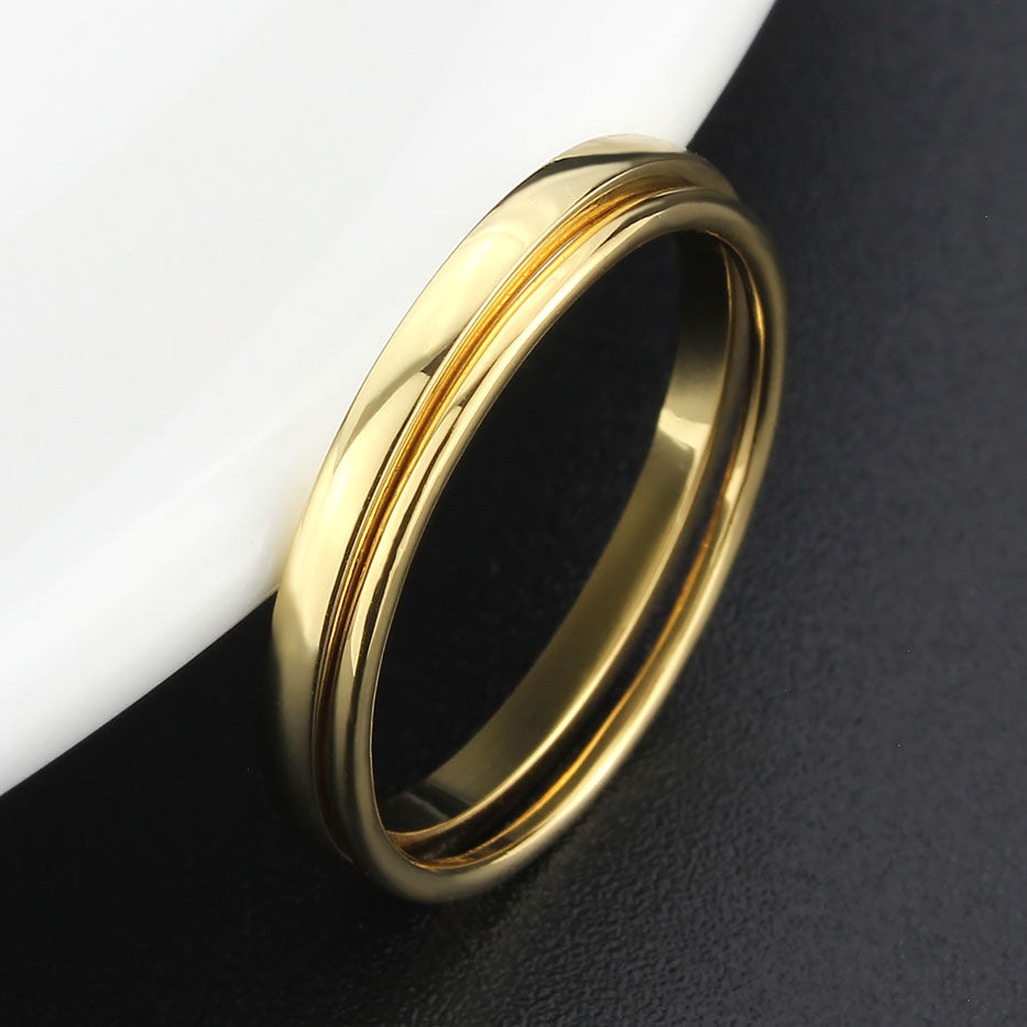 Flash Gold Brass Ring with No Stone in No Stone