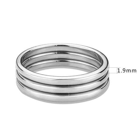 Rhodium Brass Ring with No Stone in No Stone