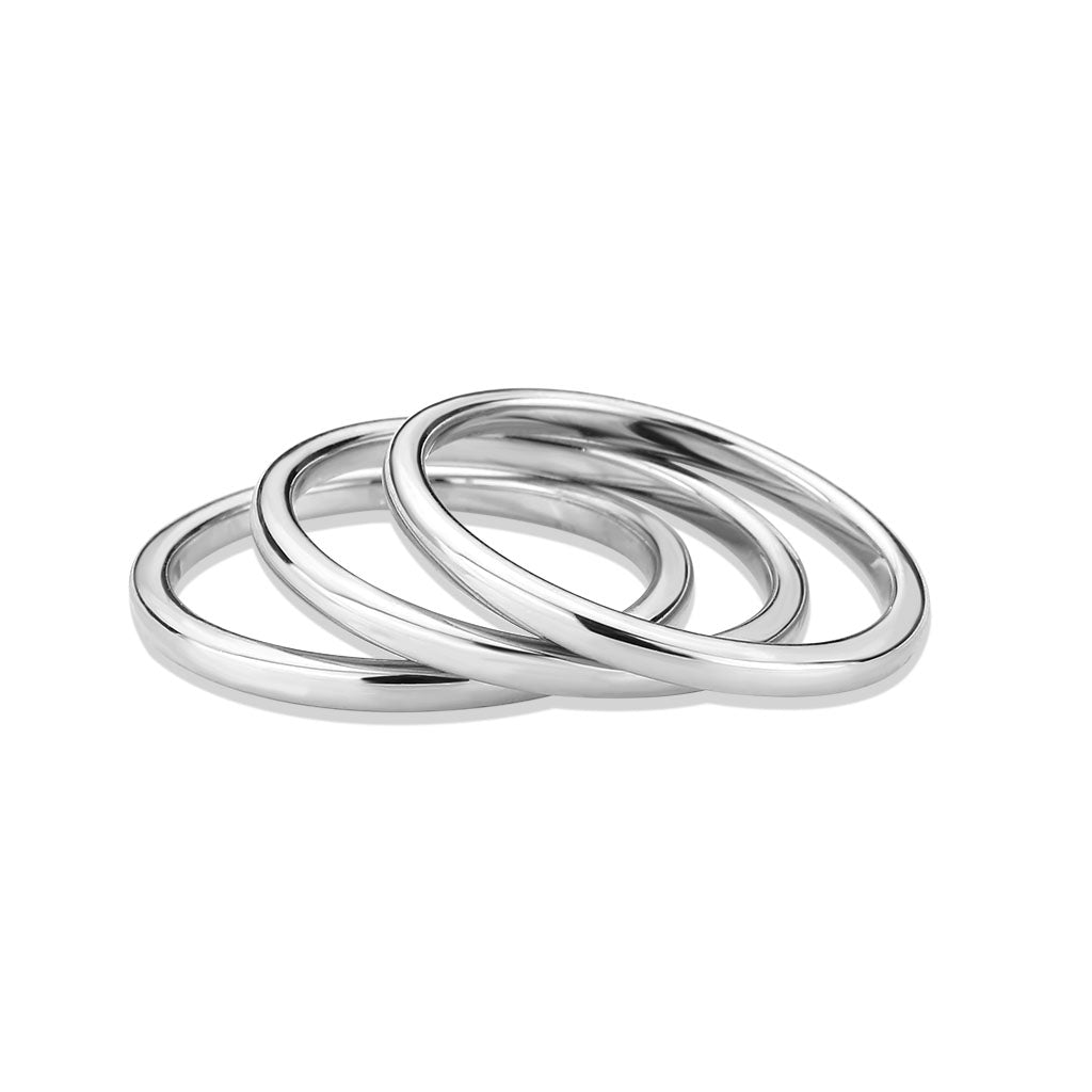 Rhodium Brass Ring with No Stone in No Stone