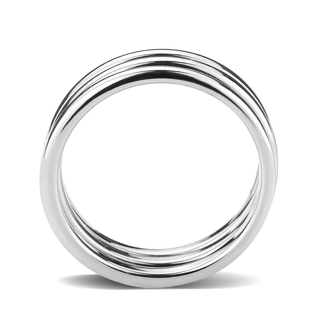 Rhodium Brass Ring with No Stone in No Stone