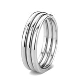 Rhodium Brass Ring with No Stone in No Stone