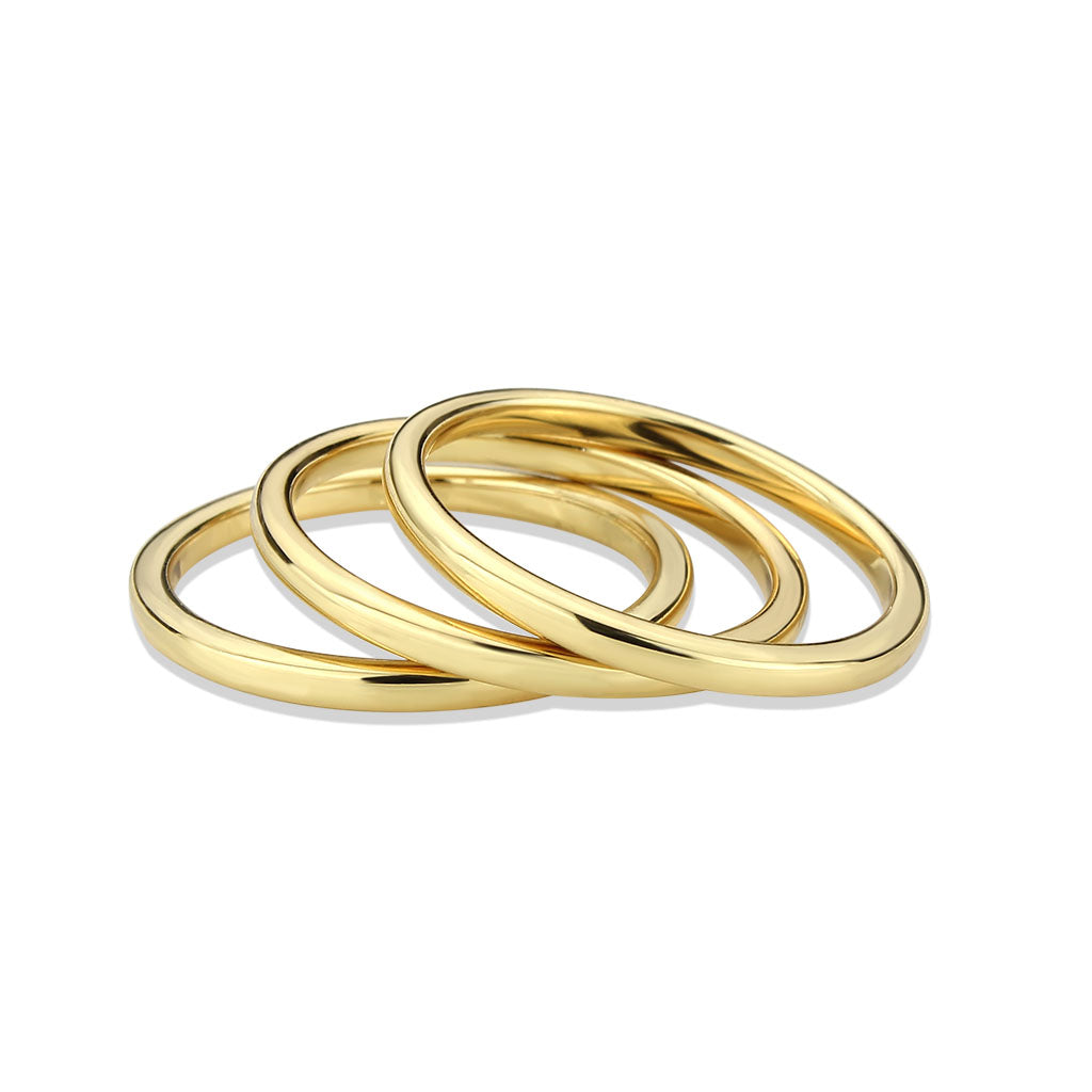 Flash Gold Brass Ring with No Stone in No Stone