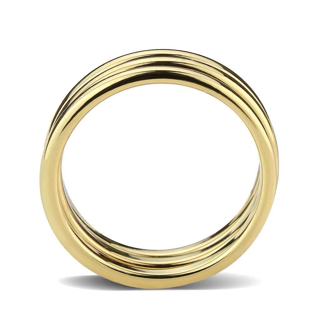 Flash Gold Brass Ring with No Stone in No Stone