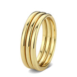 Flash Gold Brass Ring with No Stone in No Stone