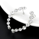 High polished (no plating) Stainless Steel Earring with Top Grade Crystal in Clear