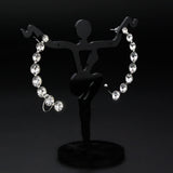 High polished (no plating) Stainless Steel Earring with Top Grade Crystal in Clear