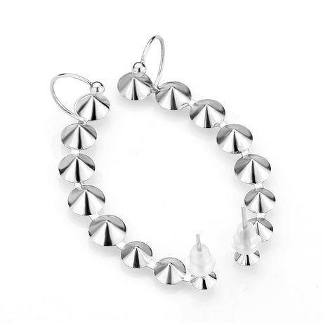 High polished (no plating) Stainless Steel Earring with Top Grade Crystal in Clear