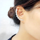 High polished (no plating) Stainless Steel Earring with Top Grade Crystal in Clear