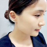 High polished (no plating) Stainless Steel Earring with Top Grade Crystal in Clear