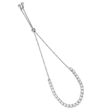Rhodium Brass Bracelet with AAA Grade CZ in Clear
