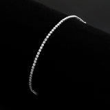 Rhodium Brass Bracelet with AAA Grade CZ in Clear