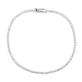 Rhodium Brass Bracelet with AAA Grade CZ in Clear