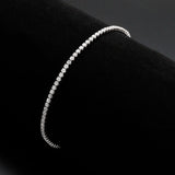 Rhodium Brass Bracelet with AAA Grade CZ in Clear