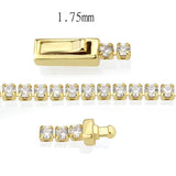 Gold Brass Bracelet with AAA Grade CZ in Clear