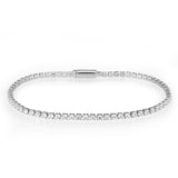 Rhodium Brass Bracelet with AAA Grade CZ in Clear