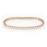 Rose Gold Brass Bracelet with AAA Grade CZ in Clear