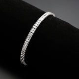 Rhodium Brass Bracelet with AAA Grade CZ in Clear
