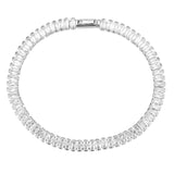 Rhodium Brass Bracelet with AAA Grade CZ in Clear