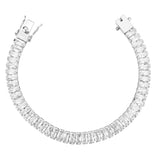 Rhodium Brass Bracelet with AAA Grade CZ in Clear