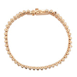 Rose Gold Brass Bracelet with AAA Grade CZ in Clear