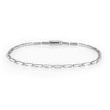 Rhodium Brass Bracelet with AAA Grade CZ in Clear
