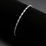 Rhodium Brass Bracelet with AAA Grade CZ in Clear