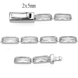 Rhodium Brass Bracelet with AAA Grade CZ in Clear