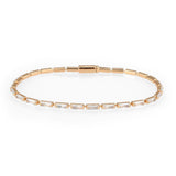 Rose Gold Brass Bracelet with AAA Grade CZ in Clear