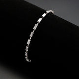 Rhodium Brass Bracelet with AAA Grade CZ in Clear